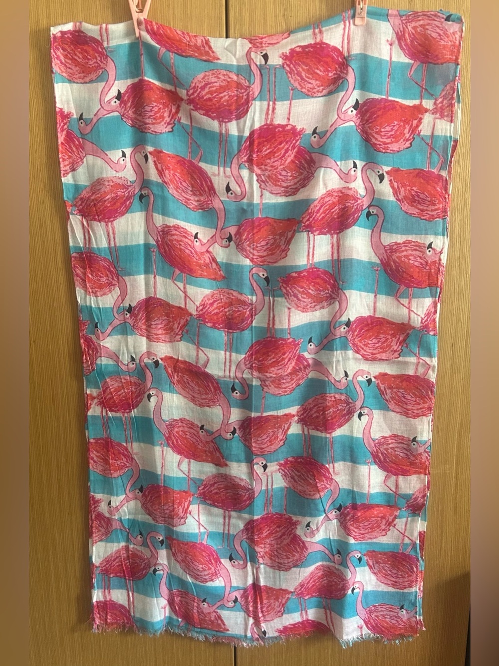 Women’s Pink Flamingo Print Scarf